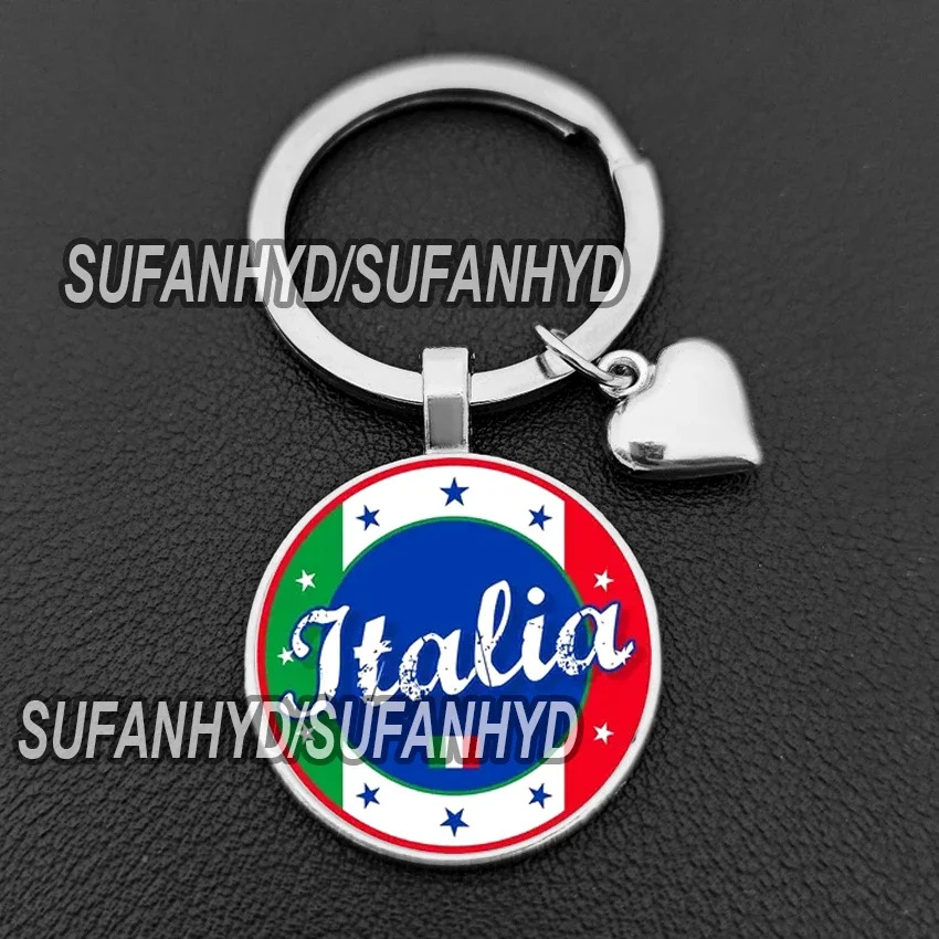 Florence Pisa Tower Keychains Rome Italian Flag Map Key Chains I Love Italy Purse Key Holder