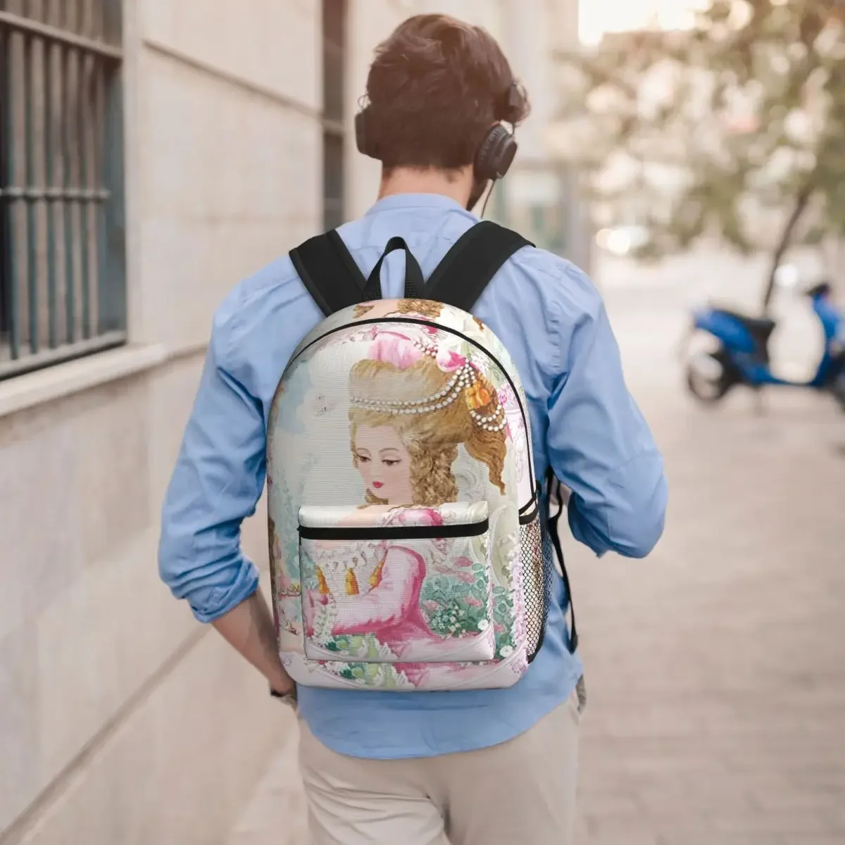 Baroque And Rococo Beautiful Lady Student Backpack School Bag Hiking Travel Daypack for Boys Girls Bookbag Shoulder Bags