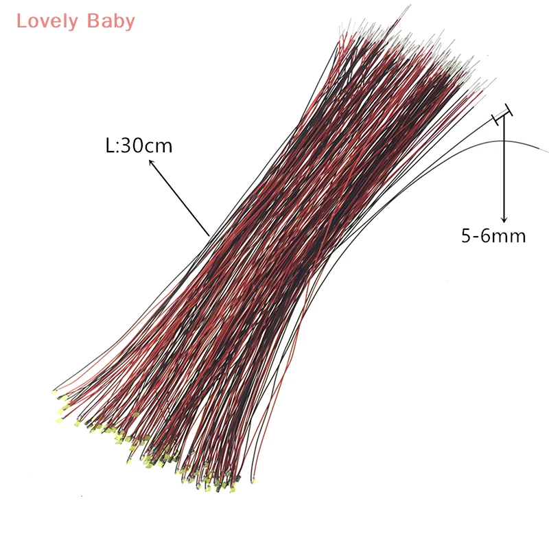 10 قطعة 0805 وامض LED مصلحة الارصاد الجوية مصباح السلكية مايكرو ليتز Led قبل ملحوم رقاقة السلكية 30 سنتيمتر 3 فولت السكك الحديدية لعبة مجسمة ضوء يؤدي الأسلاك
