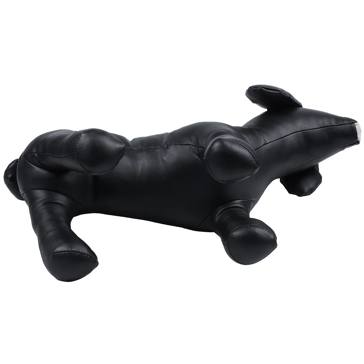 Leather Dog Mannequins Standing Position Dog Models Toys Pet Animal Shop Display Mannequin Black M