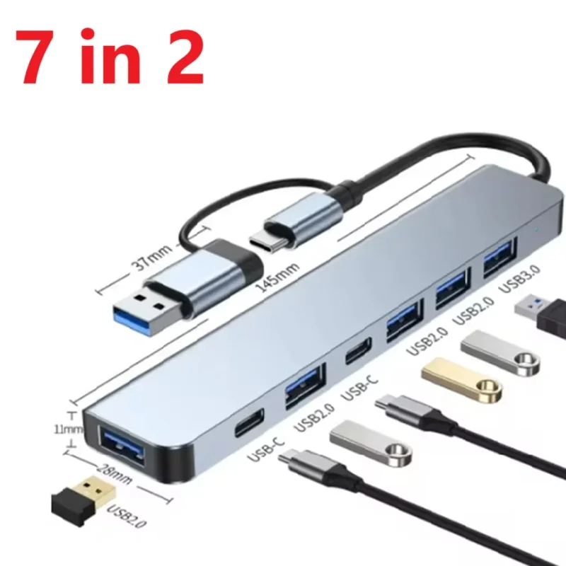 USB C HUB Concentrator Card Reader Audio USB 3.0 HUB Splitter Type C to USB OTG Adapter USB Dock Station For MacBook Air PC