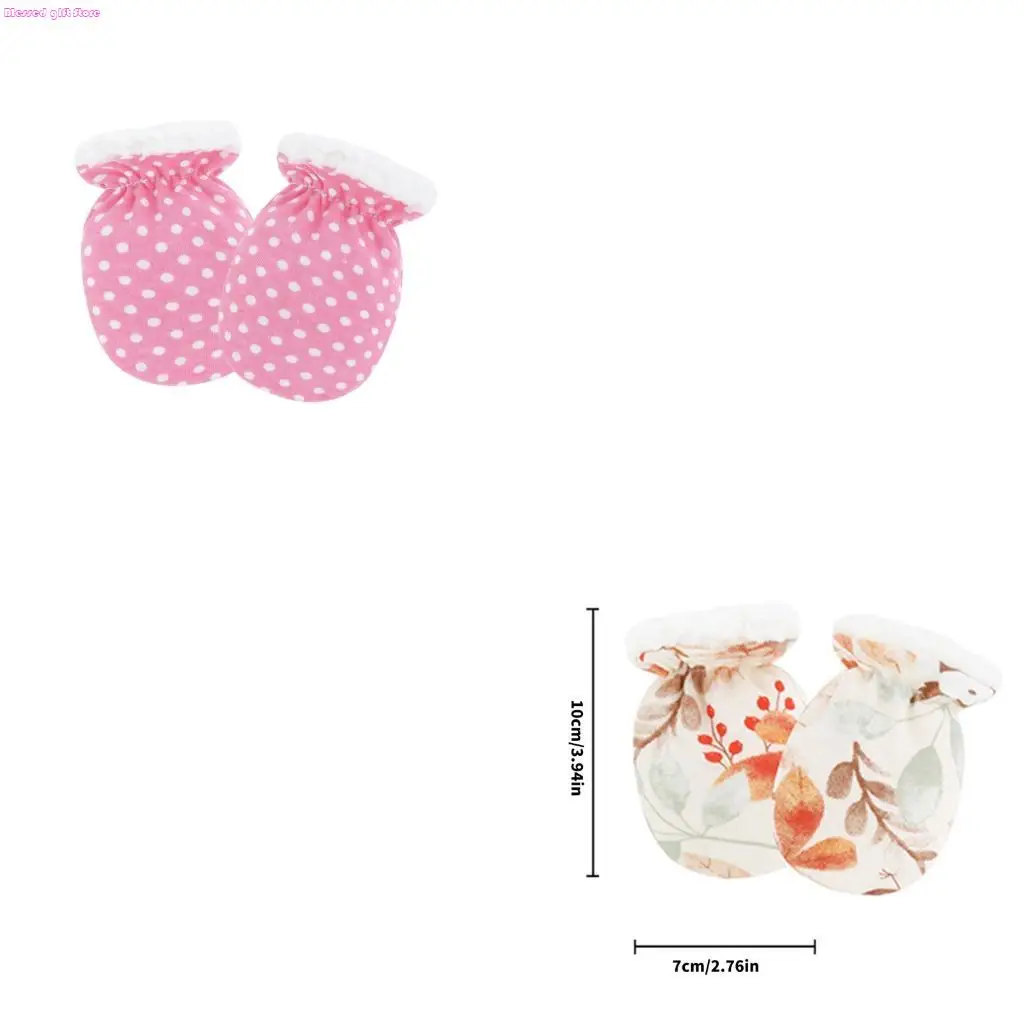D0JC 3 Pair Full Finger Baby Gloves Thickened Warm Mittens Newborns Gloves Soft & Comfortable Hand Cover