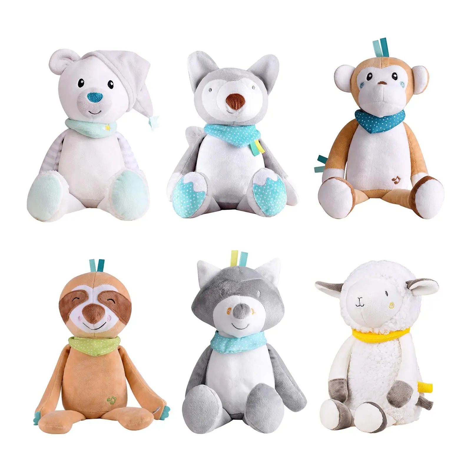 Oreillers LED musicaux, berceuse créative, lumière, doux, chantant, jouets en peluche, accompagner