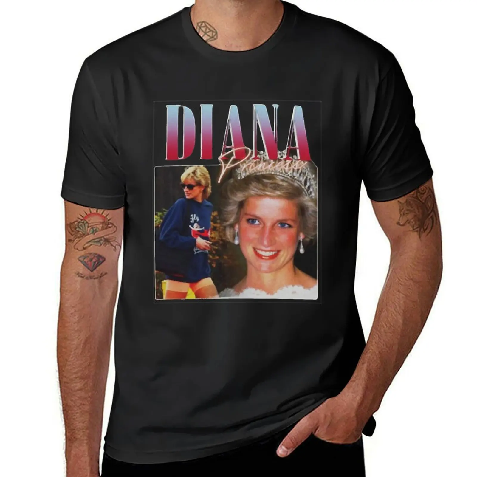 

PRINCESS DIANA Rap Hip Hop Princess Diana 90s Retro Vintage Classic T-shirt Aesthetic clothing cute clothes Blouse mens t shirts