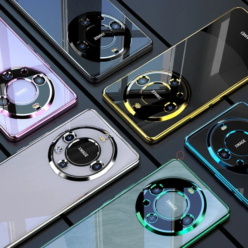 Magic6 magic5 lite luxo chapeamento caso claro para huawei honor magic 6 5 lite 5g silicone macio transparente capa traseira 6lite 5lite