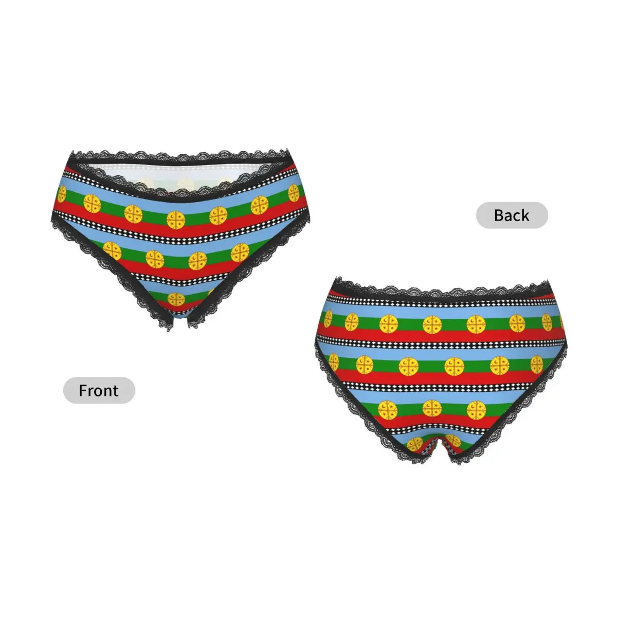 Custom Flag Of The Mapuches Bandera Mapuche Panties Briefs Women's Comfort Briefs Underwear Breathable Female Underpants