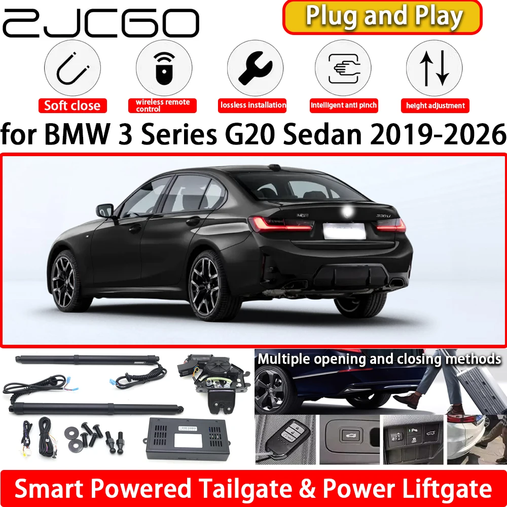 

ZJCGO for BMW 3 Series G20 Sedan 2019-2026 OEM Automatic Electric Powered Tailgate Power Liftgate Tail Gate Lift Kit System