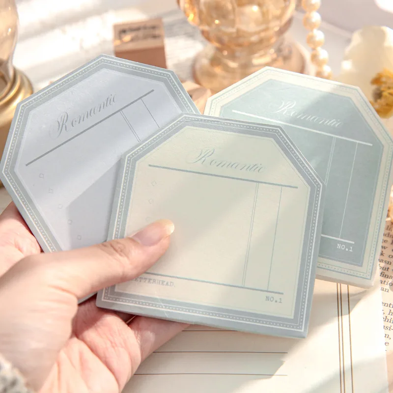 90 Sheets Simple Alien Memory Memo Pad for Scrapbooking DIY Decorative Material Collage Journaling