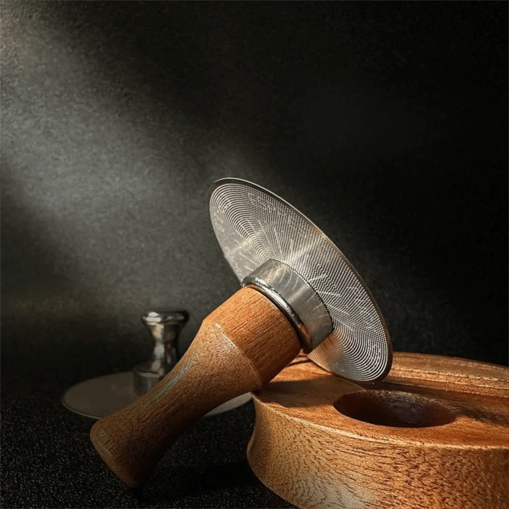 High-magnetic Coffee Powder Screen Magnet Reusable Mini Coffee Powder Screen Magnetic Studs Wood Handle