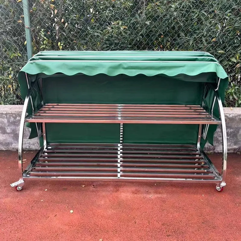 

Kindergarten outdoor equipment storage cabinet children's waterproof toys car outdoor canopy storage rack