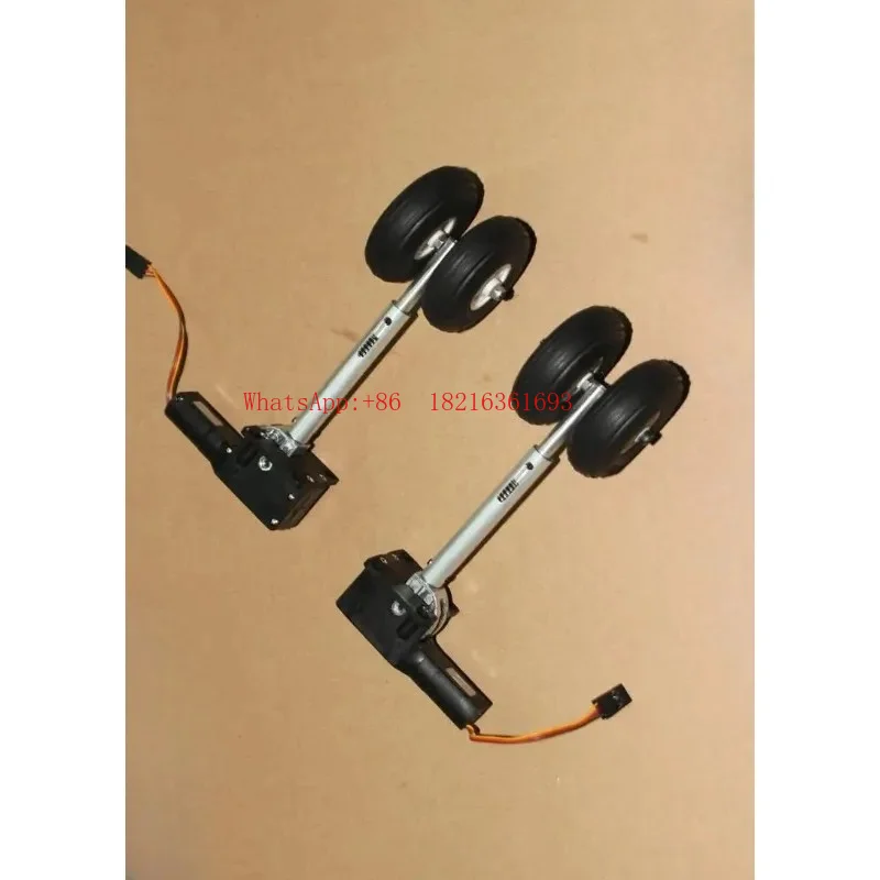 

2026NEW H-123mm Aircraft Model Retractable Landing Gear 230g Double PU Wheel 2-4kg Fixed-wing Fighter DIY Accessories