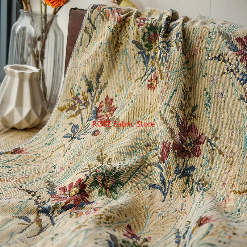 

1-метровая окрашенная пряжа жаккардовая ткань, весенне-осенний женский костюм, платье, драпировка, цветочная жаккардовая ткань