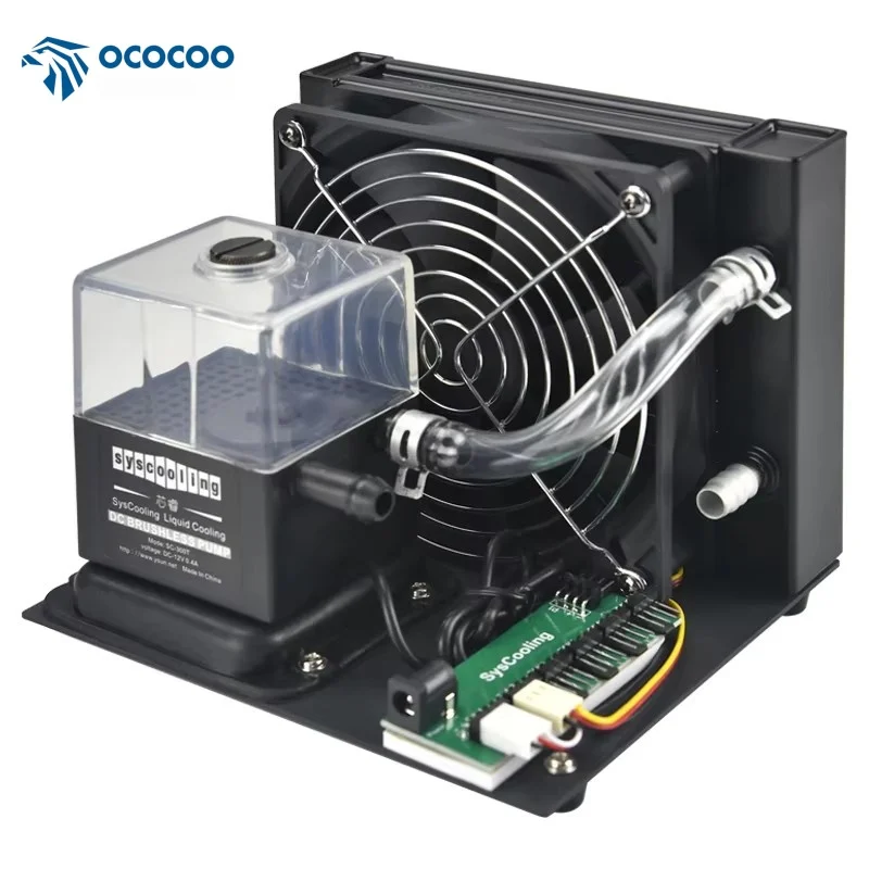 OCOCOO 휴대용 120mm PC 수냉 키트 라디에이터, 소형 무소음 데스크탑 수냉식 시스템, DIY 게임용 컴퓨터 