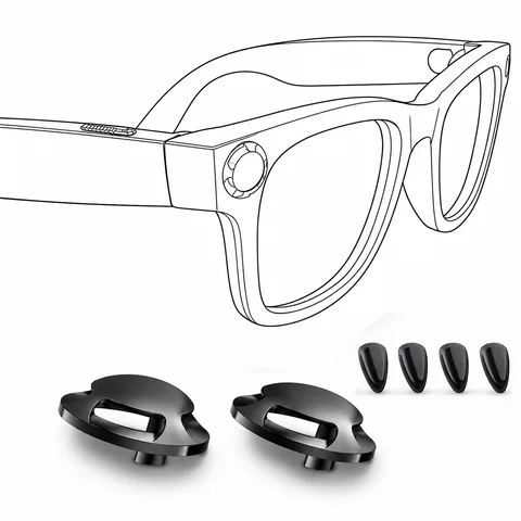 2PCS Aluminum LED Light Cover Compatible with Ray-Ban Meta Gen 1/Gen 2 Wayfarer Skyler Headliner Smart Glasses Accessory