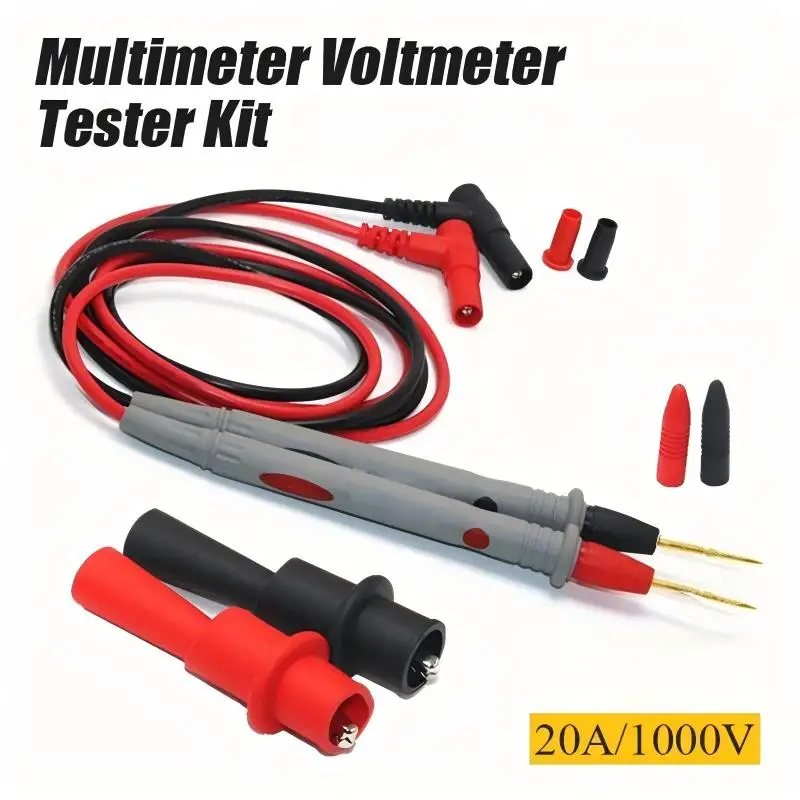 Digital Multimeter Probe Test Line 1000V/20A Universal Needle Tip Multimeter Pen Silicone Pen Antifreeze