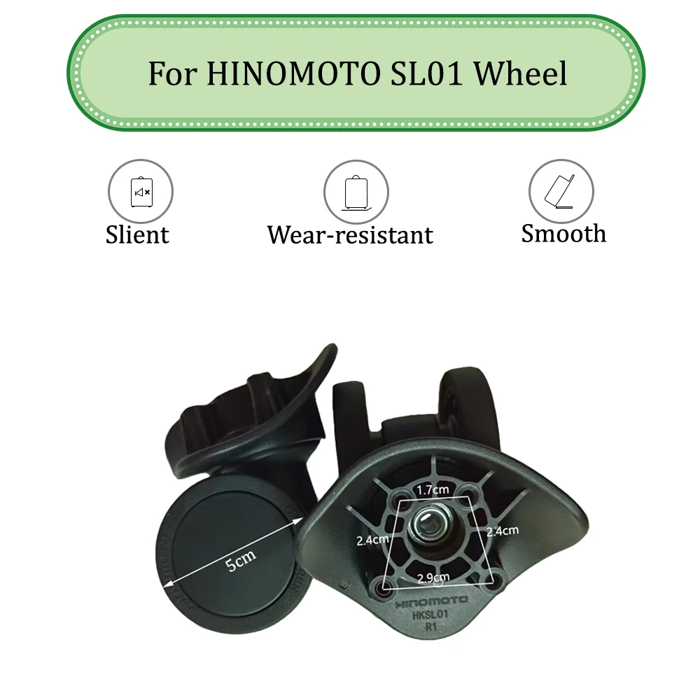 For HINOMOTO SL01 Universal Wheel Replacement Suitcase Silent Smooth Shock Absorbing Durable Convenient Accessories Caster Wheel