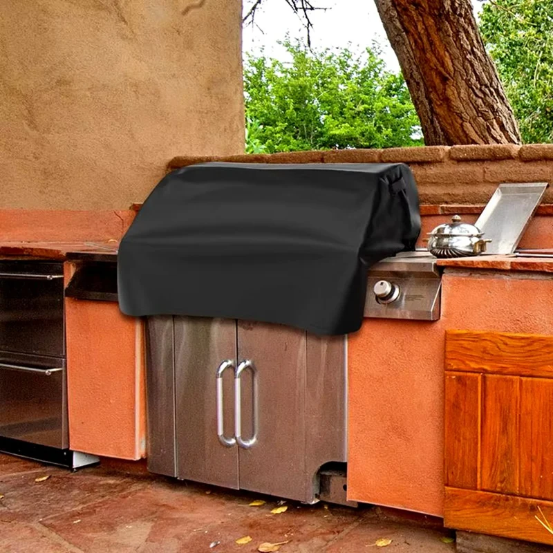 

Waterproof Windproof Grill Covers For Built-In Barbecue Grill Top With Waterproof Coating Outdoor BBQ Grill Top Protect