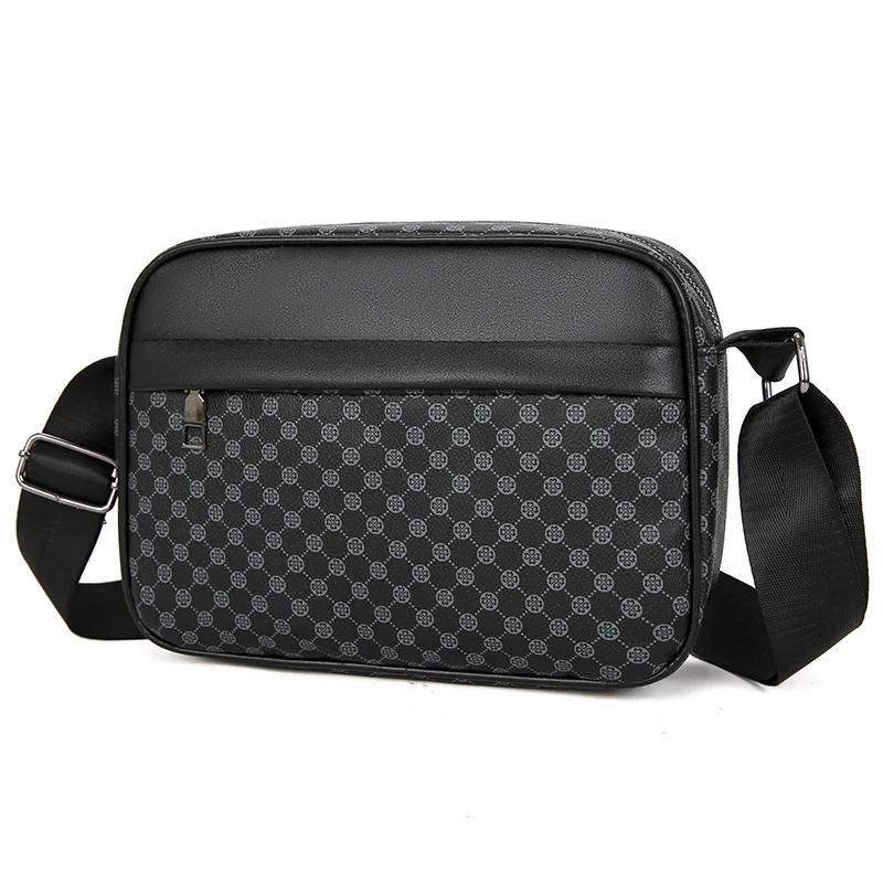 موضة الطباعة حقيبة كتف رجالية بولي Leather جلد رجل رسول حقيبة كروسبودي خمر نمط الرجال حقيبة يد حقيبة كتف بولسا حقيبة ظهر