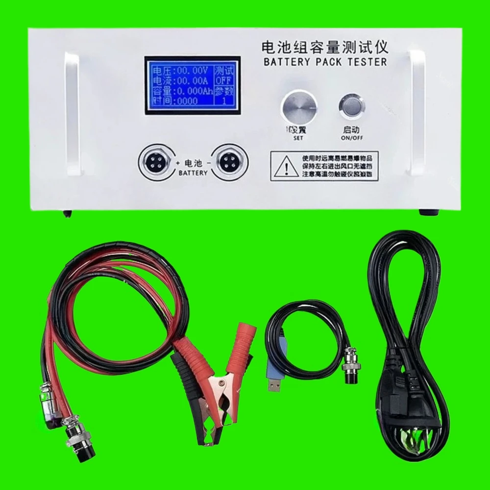 

Suitable for 12-72V Lithium Lead-acid Battery Capacity Tester AC220V Discharge Meter 30A