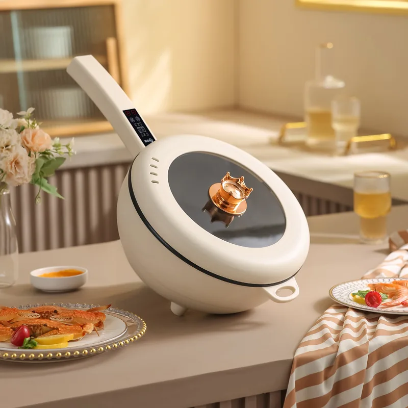 Factory Wholesale Price Multi Cooker Hotpot and Grill Electric Egg Boiler and Fry Pan Electric Cooking Pot With Glass Lid