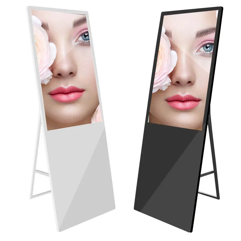

Floor Standing LCD Digital Signage, Portable Battery Operated Network Advertising Player Commercial Indoor Display
