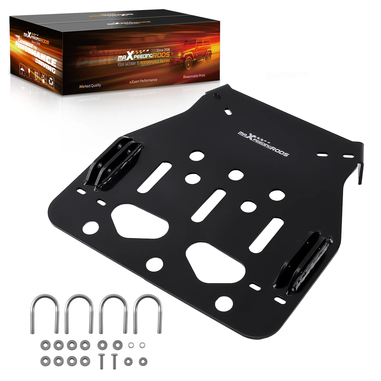 Black Steel Plow Mount for Yamaha Kodiak 700 2016-2024 ATV Heavy Duty