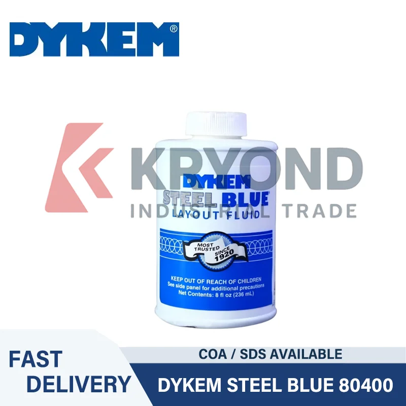 

DYKEM STEEL BLUE 80400 Layout Fluid for Metal Marking Machining Inspection and Precision Fabrication