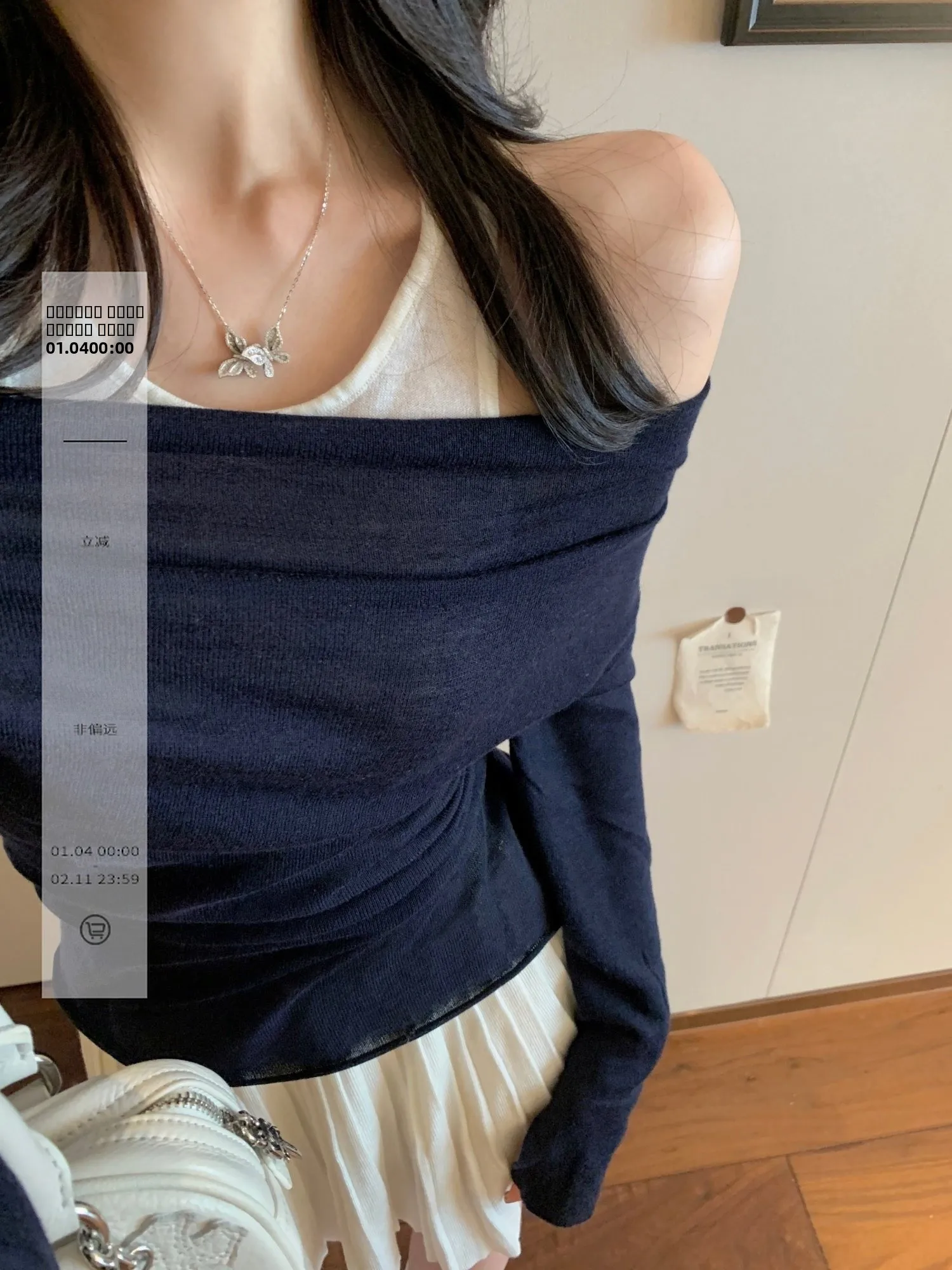 

Ego Studio Women's Knitted Long Sve T-irt Mixed Wool Fabric One-oulder Slimming Top Color Blo Design Casual Wear