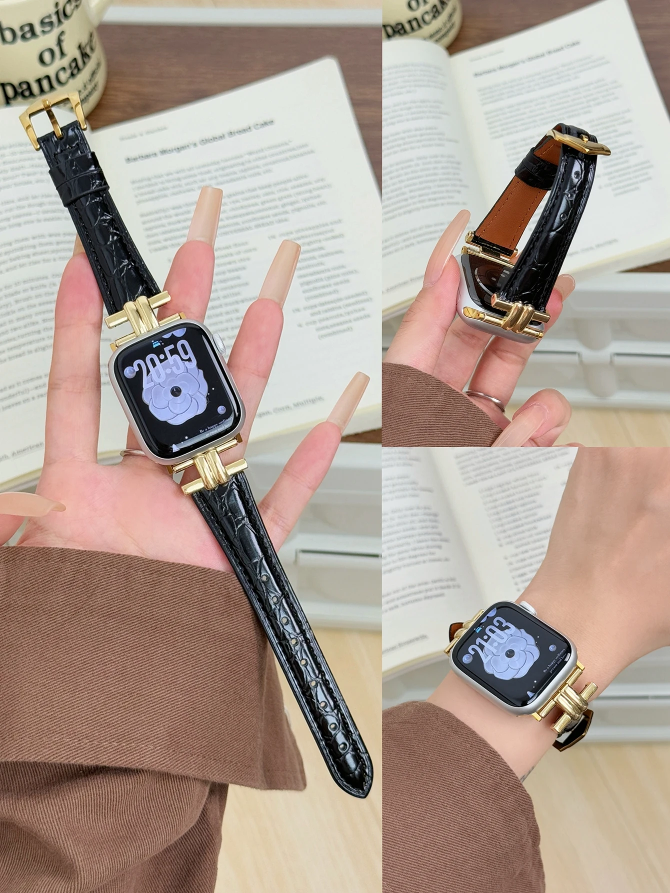 ممتاز حلقة جلدية Correa لسلسلة ساعات أبل الترا 11/10/9/8/7/6/5/4/ 38 مللي متر 40 مللي متر 41 مللي متر 42 مللي متر 44 مللي متر 45 مللي متر 46 مللي متر 49 مللي متر حزام #3