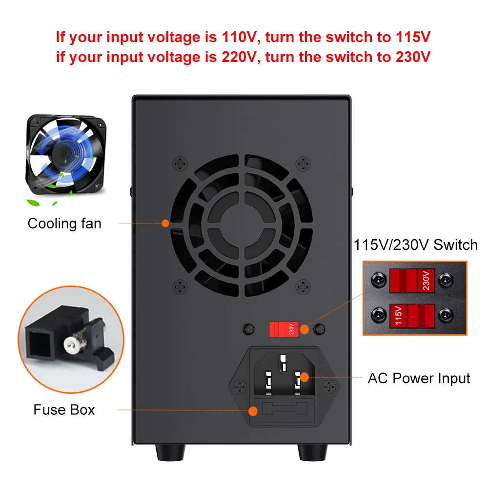 DPS305U ثلاثة نافذة أربعة موقف عرض عالية الدقة التبديل تيار مستمر امدادات الطاقة 30 فولت/5a منضدة إمدادات الطاقة شحن البطارية