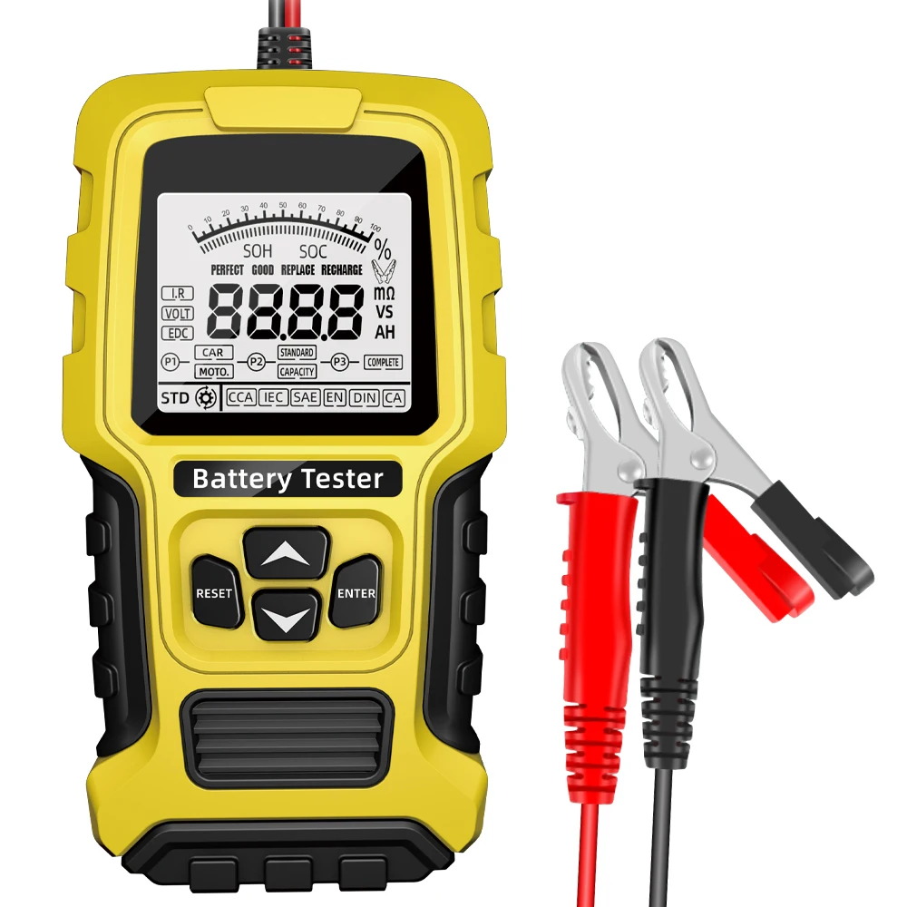 Probador de batería de coche de 12V y 24V, analizador de batería LCD, herramienta de prueba, escáner, analizador Digital de diagnóstico, probador para coche, camión y motocicleta