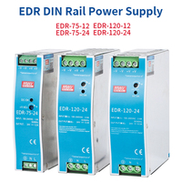 Industrial DIN Rail Switching Power Supply EDR Series 75W 120W 100-240V AC DC 12V 24V Source Power Transformer