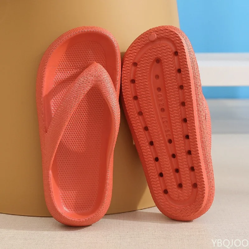 Zapatillas de verano para parejas, Chanclas de playa para deportes al aire libre o baño en casa, zapatos de plataforma cómodos con punta abierta,