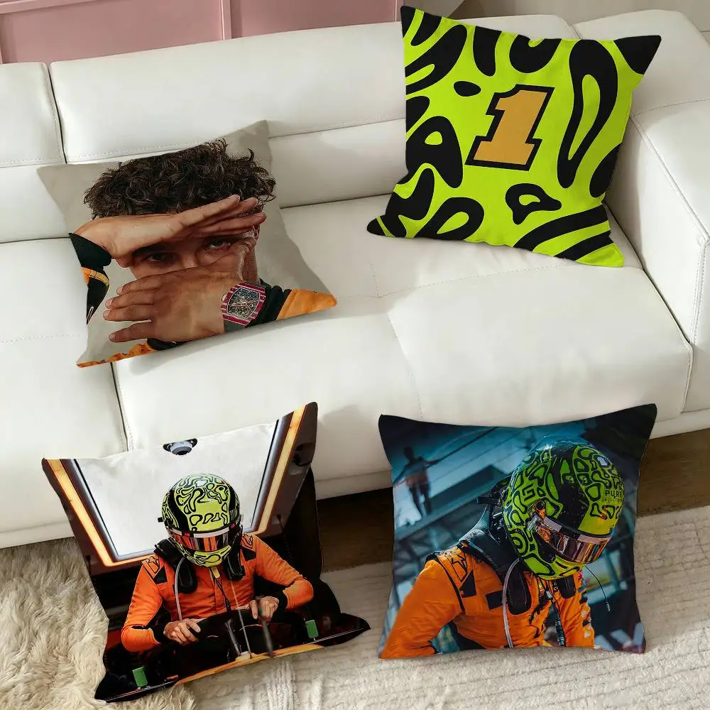 Racing driver Lando Norris  Pillow Case Square Double-Sided Sofa Cushion Cover Bedroom Bedside Pillow