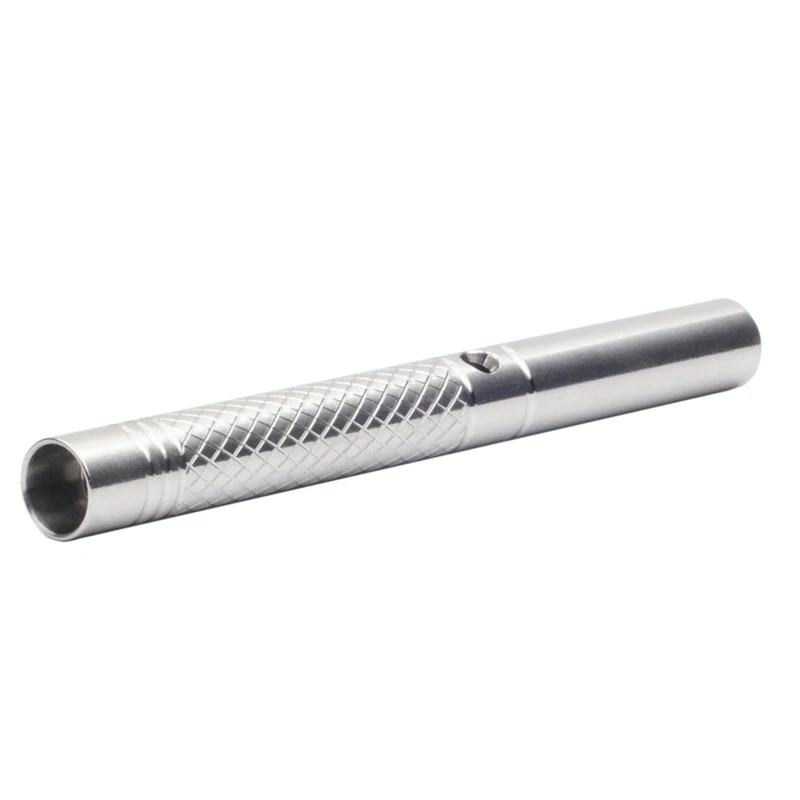 90mm Stainless Steel Dynavap Stem Knurled Hitter with Air Hole Flow