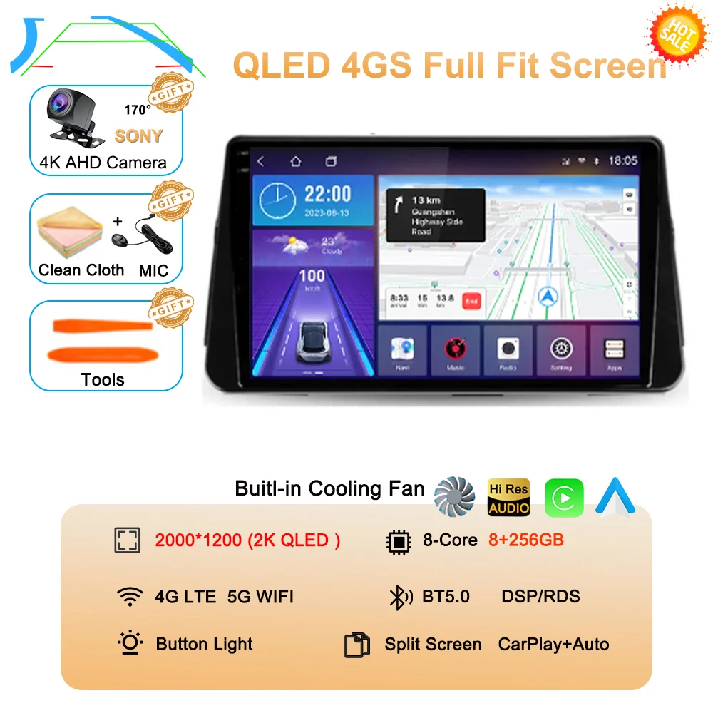 Android 16 Carplay Auto voor Nissan MICRA Kicks P15 2017 2018 2019 2020 2021 autoradio multimediaspeler navigatie stereo