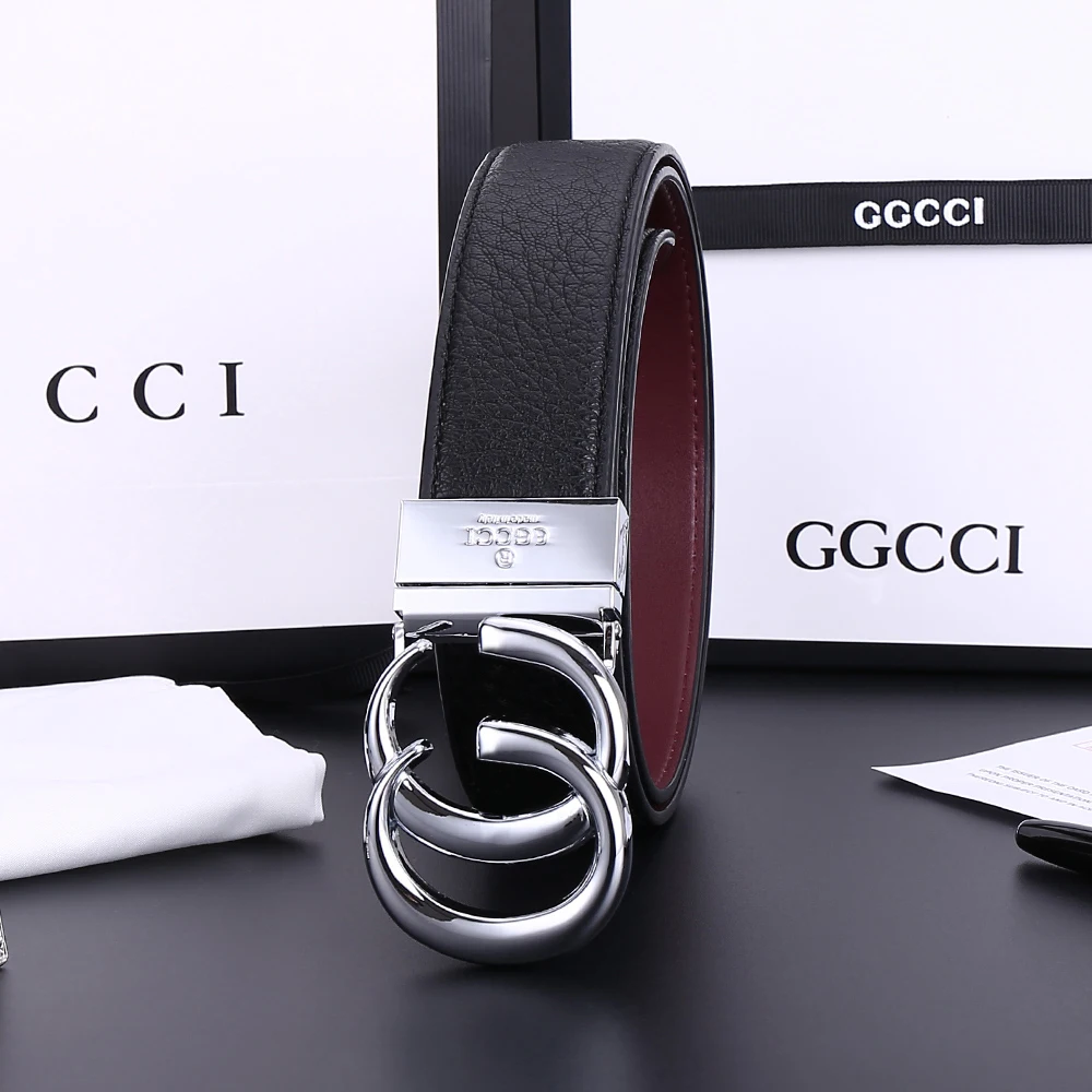 2024 Fashionable Light Luxury High-end Belt Metal Retro Letter Simple Design Trendy and Versatile Business Belt