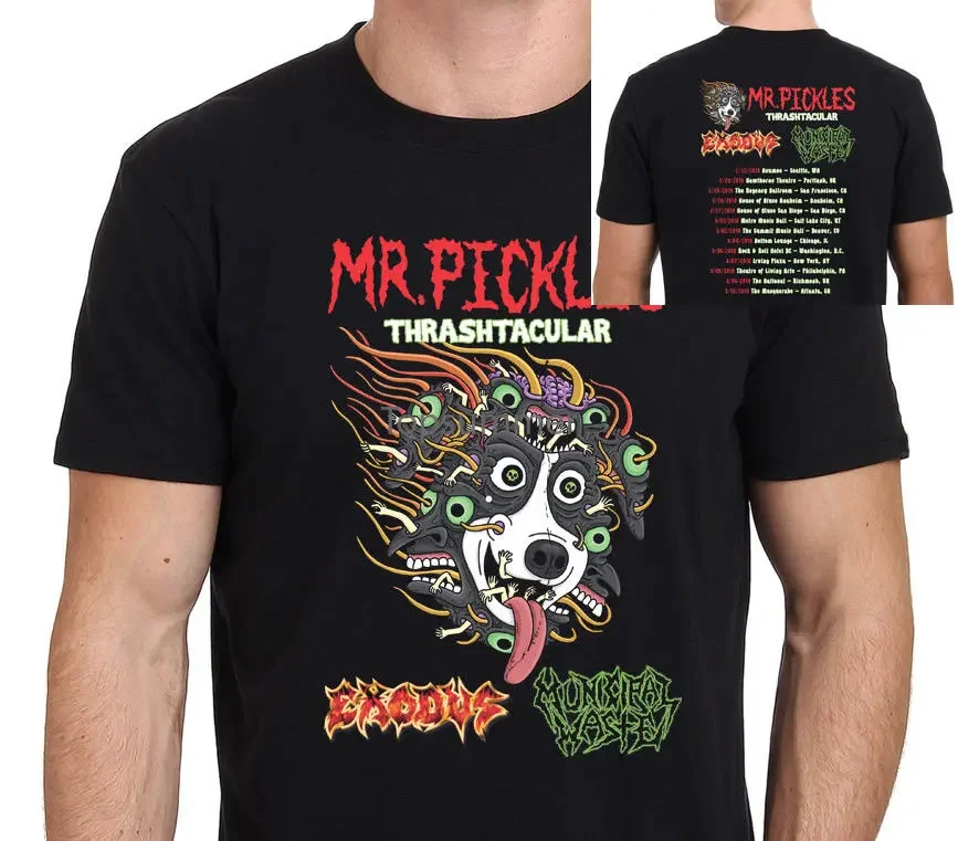 Mr.Pickles Thrashtacular Exodus Tour 2018 Men'S Black T-Shirt Size S-To-Xxl Quality Print New Summer Style Cotton Top Tee