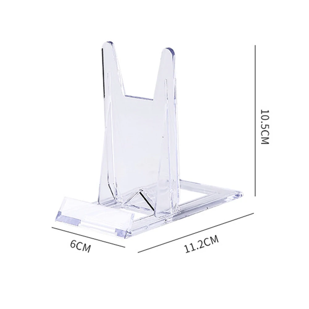 Adjustable Cards Holder For Trading Card Support Triangle Card Display Stand Transparent Memorial Challenge Coin Capsule Holder
