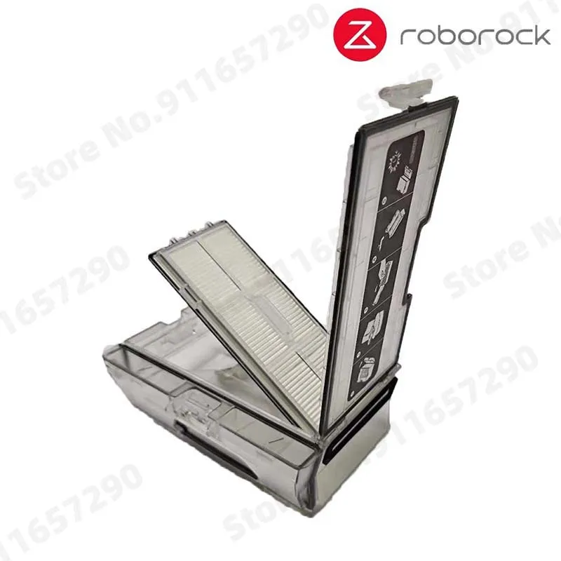 Roborock-caja de polvo para Robot aspirador, piezas de repuesto con accesorios de filtro, S7, S70, S75