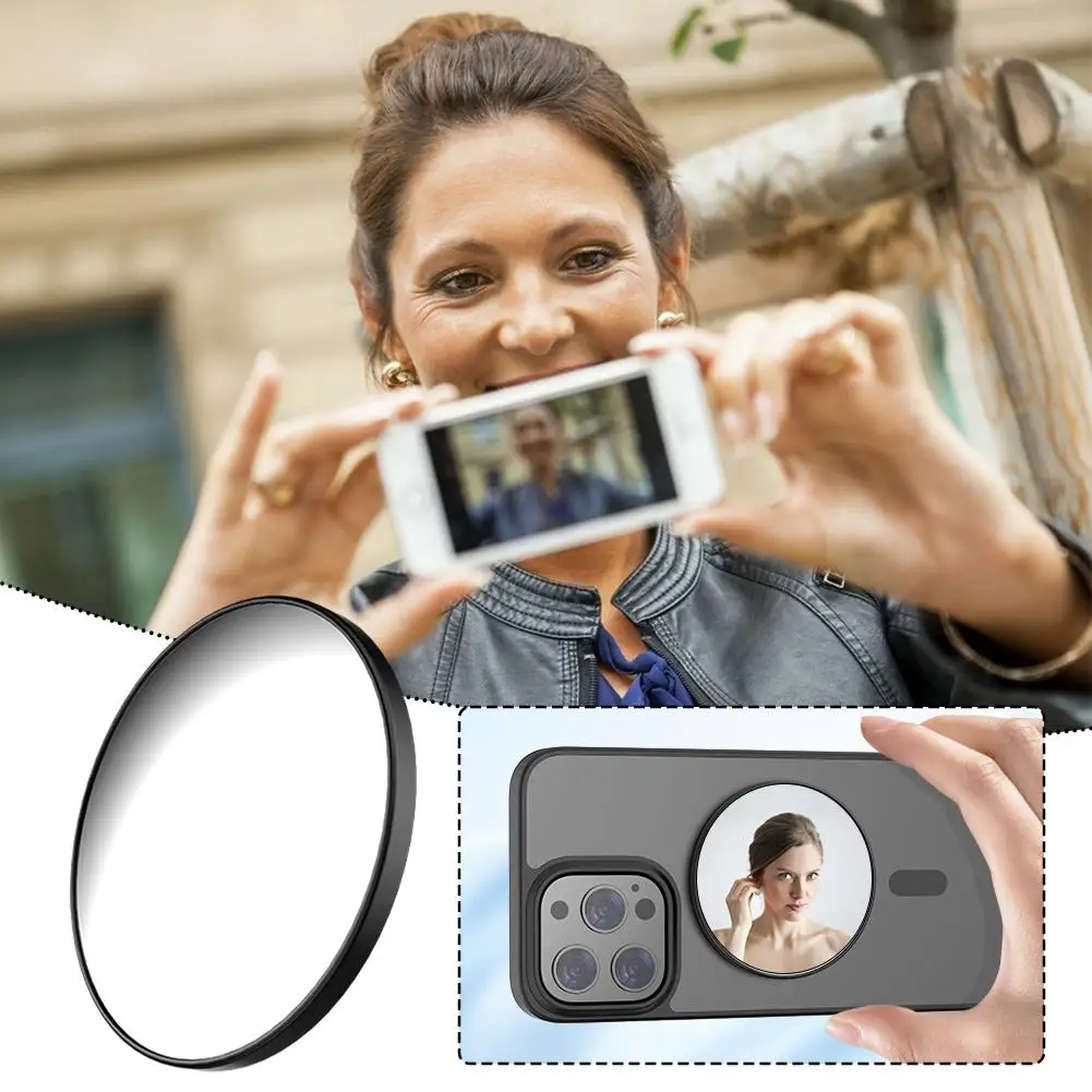 For Magsafe Magnetic Convex Mirror Smartphone Beauty Mirror Video Selfie Vlog Magnetic Mirror For Streaming Selfie Mirror A8M1