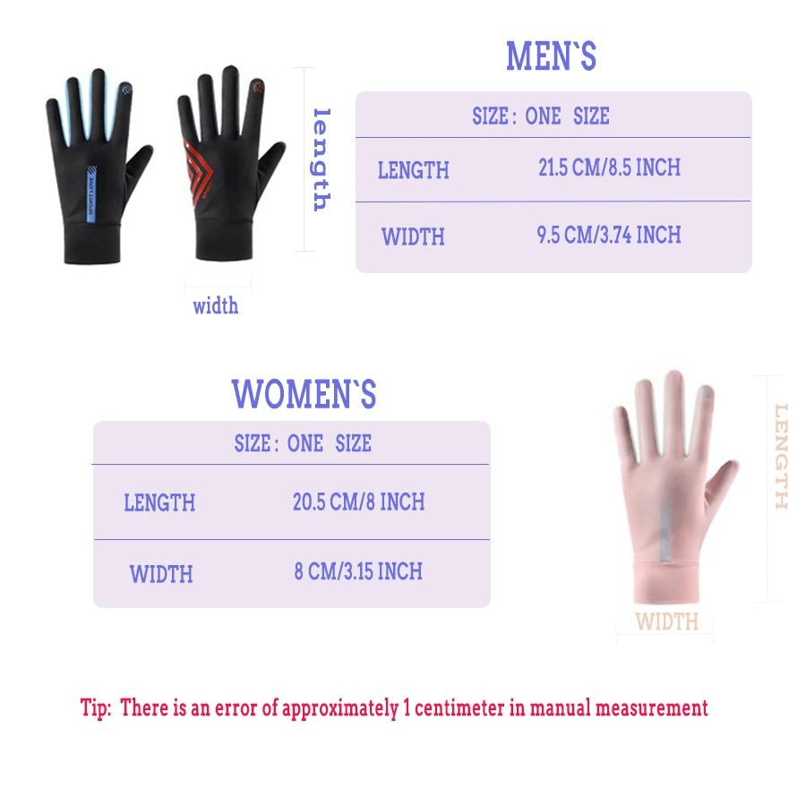 Guantes de protección solar UV para hombre y mujer, guantes de conducción antideslizantes para pantalla táctil, bloqueador solar de seda de hielo