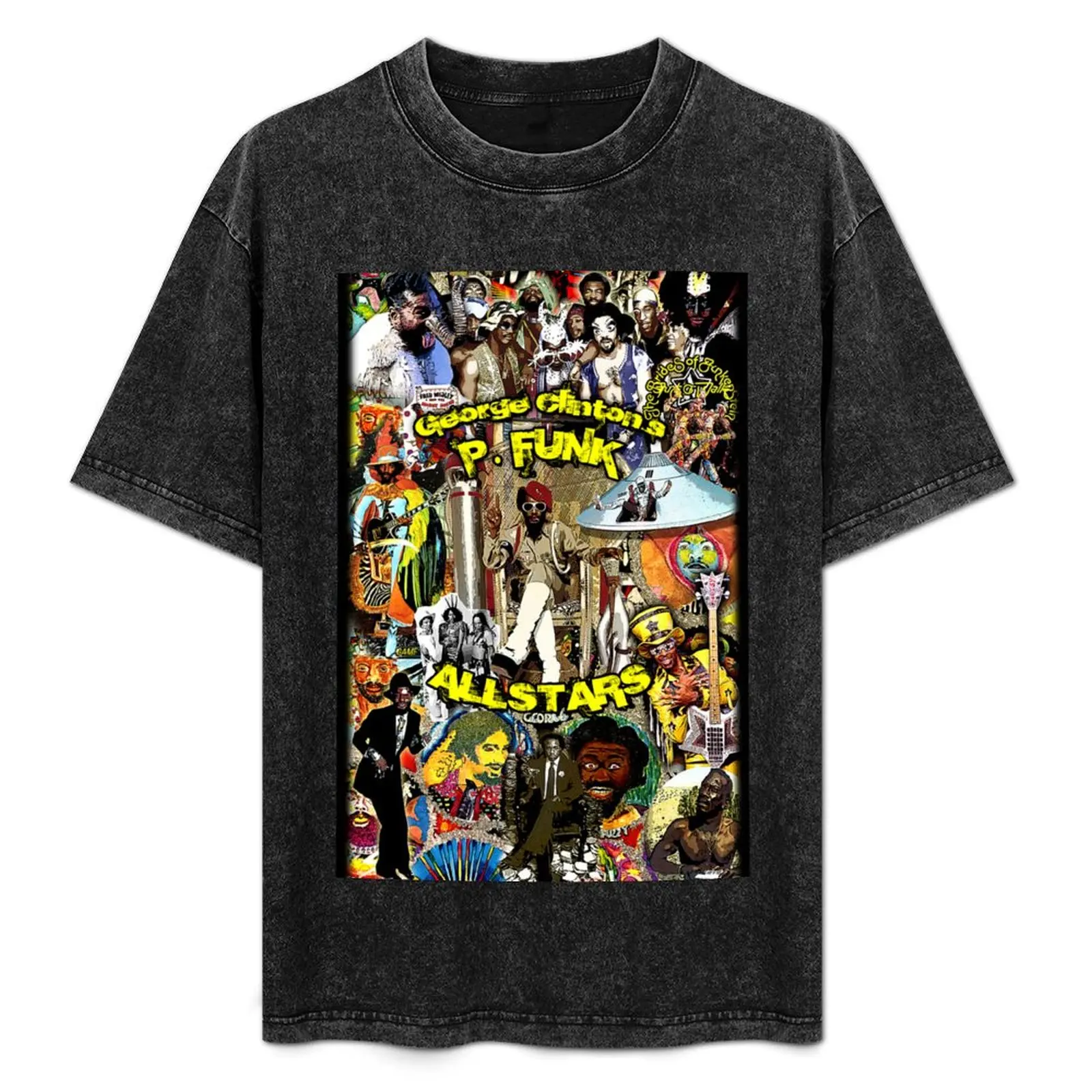 Camiseta P-Funk Allstars de George Clinton, camiseta básica de color liso, top de algodón de manga corta