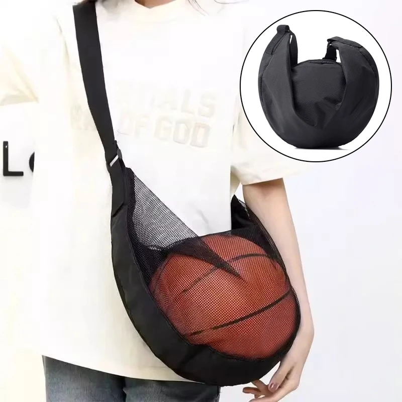 Tas Ransel Serut Portabel untuk Bola Basket, Tas Jala untuk Bola Sepak Bola, Bola Voli, Tas Penyimpanan Bola, Olahraga Luar Ruangan, Bepergian, Gym, Yoga