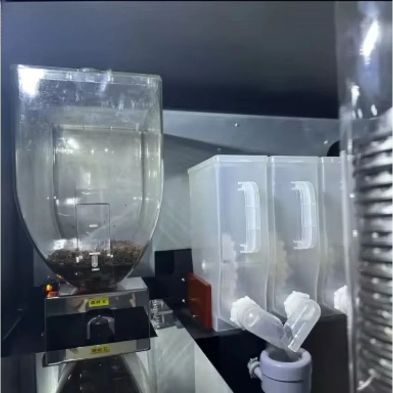 آلة بيع حبوب القهوة الأوتوماتيكية مع نظام الدفعات المائية الباردة عبر بطاقة الائتمان النقدية رمز الاستجابة السريعة - بناء معدني فولاذي #4