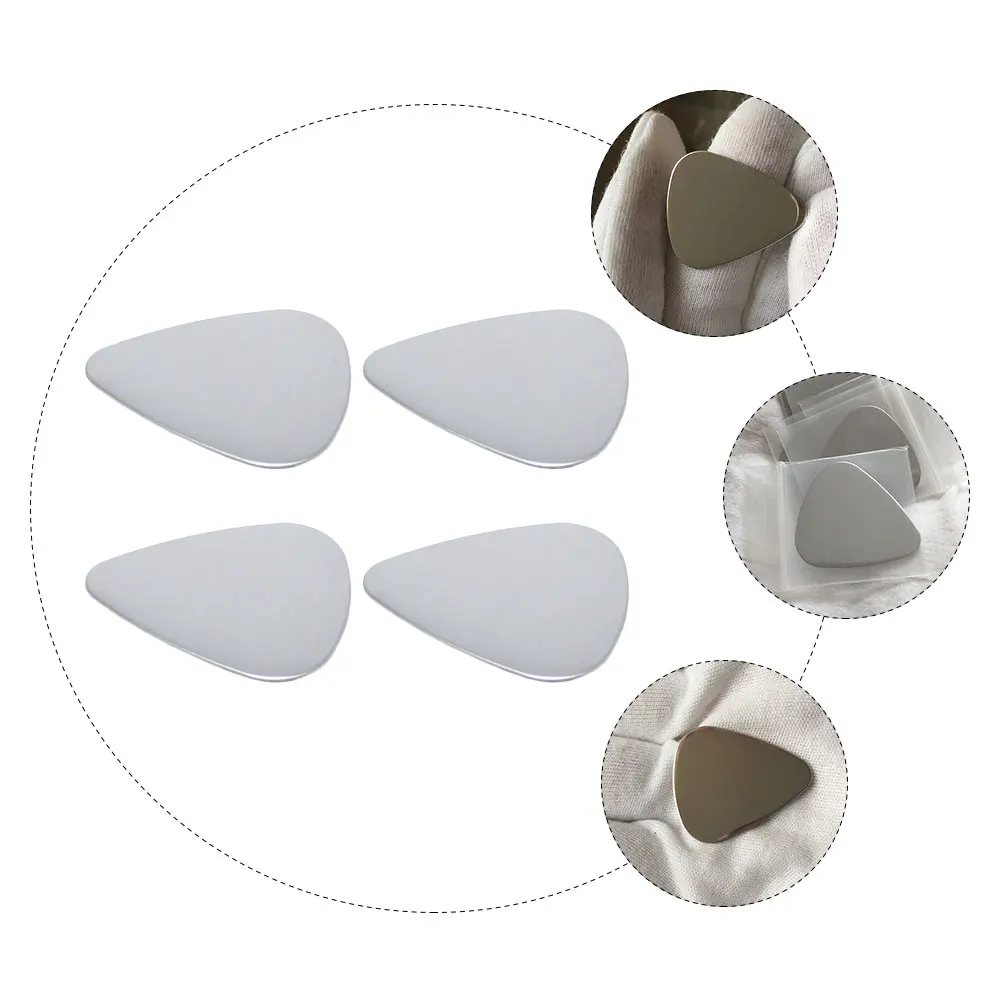 

4Pcs Stainless Steel Guitar Picks Anti Deform Bright Tone for Electric Acoustic Bass Ukulele Accessories Guitar Pick