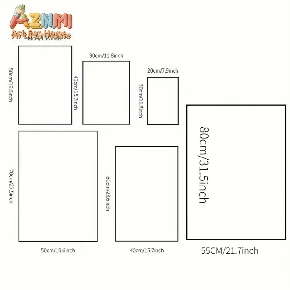 AZNM Watercolor Dinosaur TRex Velociraptor Retro Posters Canvas Wall Art Prints for Nursery Kids Room Home Decor