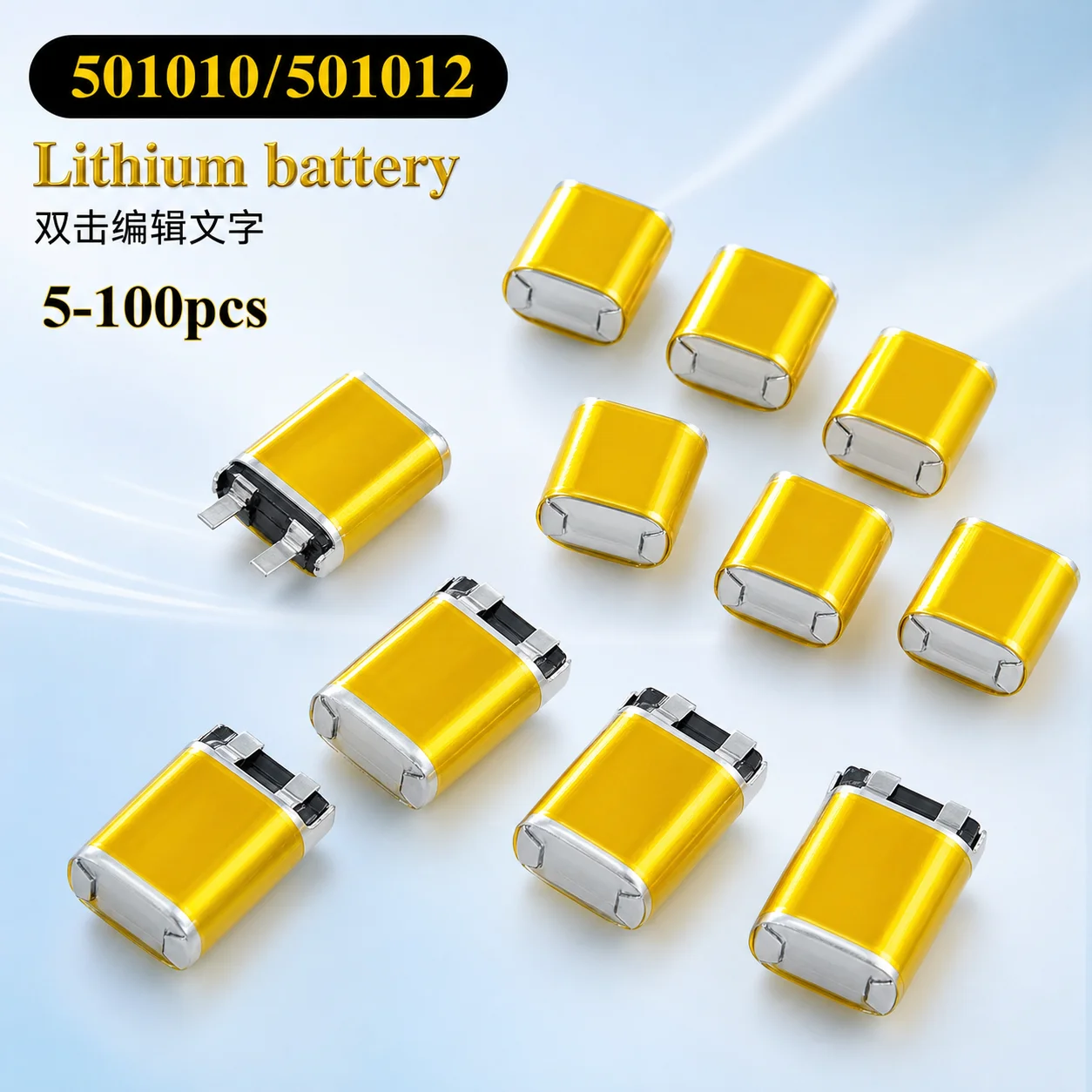 3.7V 35mAh LiPo Rechargeable Battery 501010 501012 Polymer Lithium Cell for Bluetooth Headset LED Light MP3 MP4