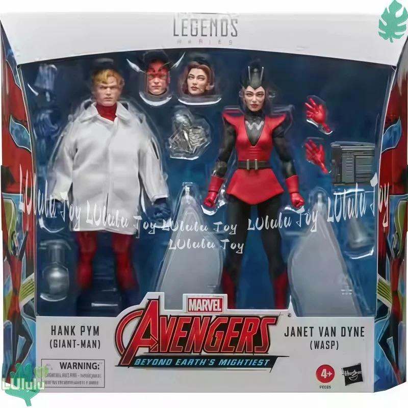 Nuevas figuras de acción articuladas de Marvel Legends Ant-Man y Wasp de 6 pulgadas, paquete doble, Hank Pym Giant Man y Janet Van Dyne, coleccionables de los Vengadores