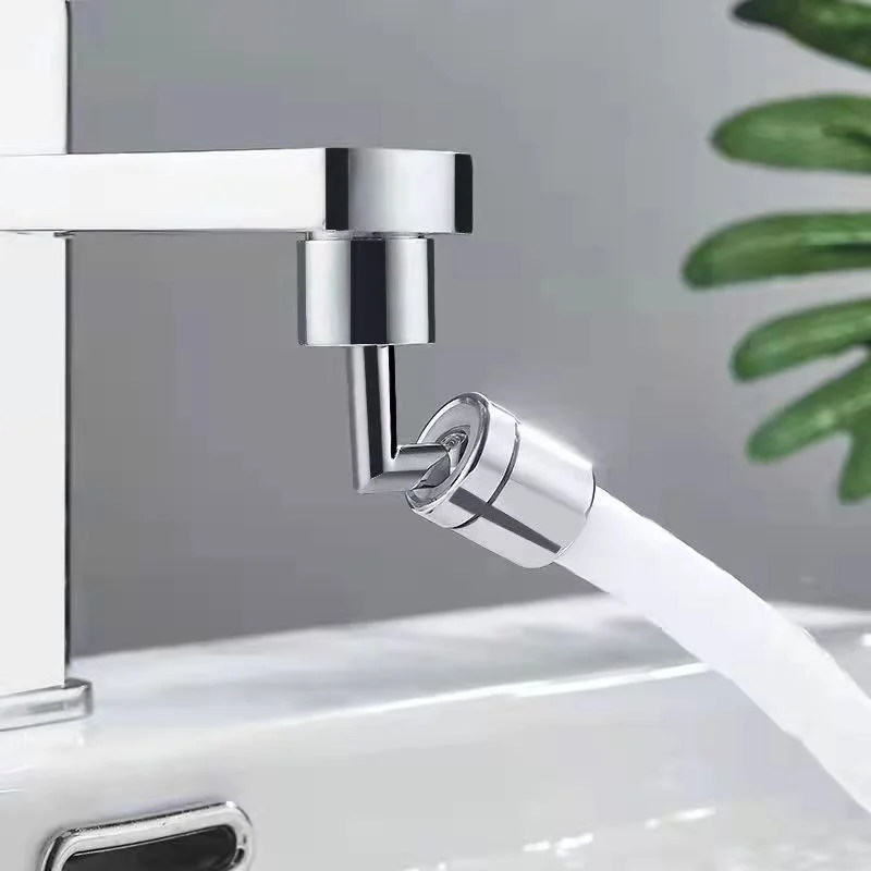 Metal 720° Rotatable Universal Splash Filter Faucet Sprayer Head Kitchen Bathroom Tap Extender Adapter Foam Nozzle Brass Alloy